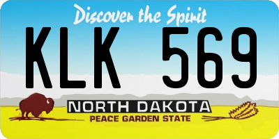 ND license plate KLK569