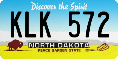 ND license plate KLK572