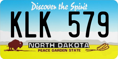 ND license plate KLK579