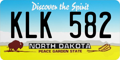 ND license plate KLK582