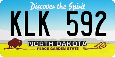 ND license plate KLK592