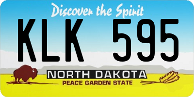 ND license plate KLK595