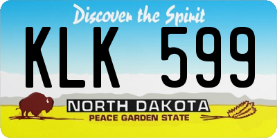 ND license plate KLK599