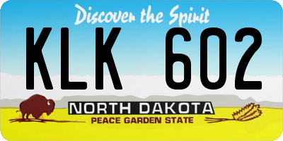 ND license plate KLK602