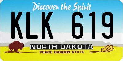 ND license plate KLK619