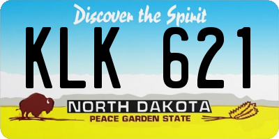 ND license plate KLK621