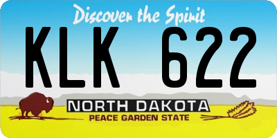 ND license plate KLK622