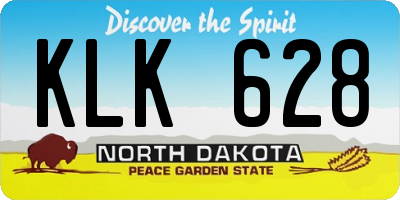 ND license plate KLK628