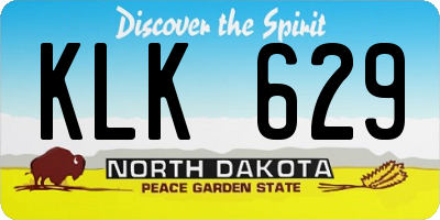 ND license plate KLK629