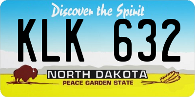 ND license plate KLK632