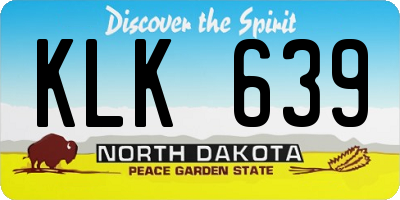 ND license plate KLK639