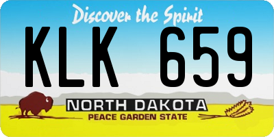 ND license plate KLK659