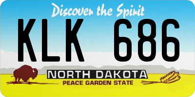 ND license plate KLK686