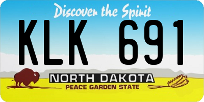 ND license plate KLK691