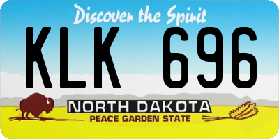 ND license plate KLK696