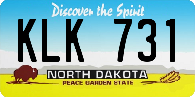 ND license plate KLK731