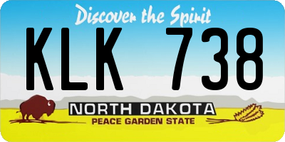 ND license plate KLK738