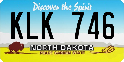 ND license plate KLK746