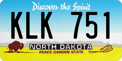 ND license plate KLK751