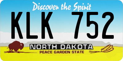 ND license plate KLK752