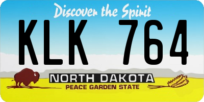 ND license plate KLK764
