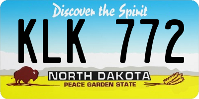 ND license plate KLK772