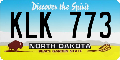ND license plate KLK773