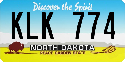 ND license plate KLK774