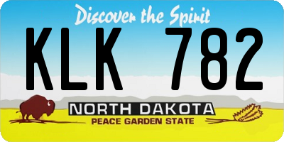 ND license plate KLK782