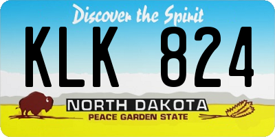 ND license plate KLK824