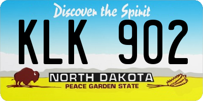 ND license plate KLK902