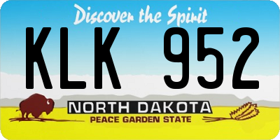 ND license plate KLK952