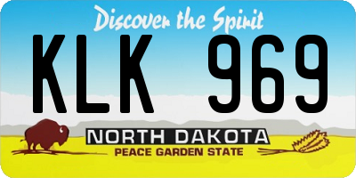 ND license plate KLK969