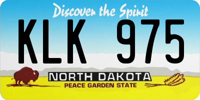 ND license plate KLK975