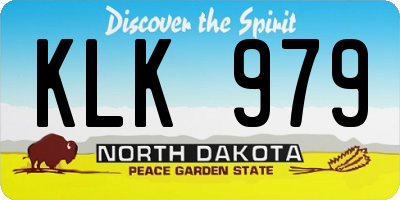 ND license plate KLK979