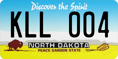 ND license plate KLL004