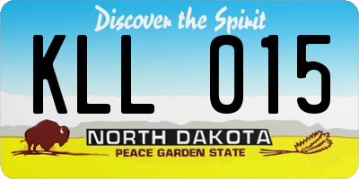 ND license plate KLL015