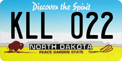 ND license plate KLL022