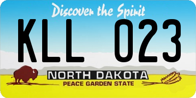 ND license plate KLL023