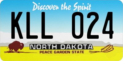 ND license plate KLL024