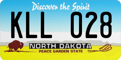 ND license plate KLL028