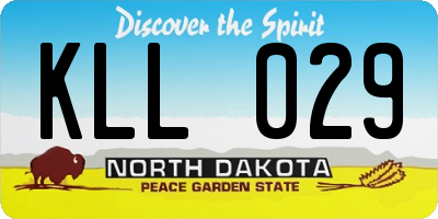 ND license plate KLL029