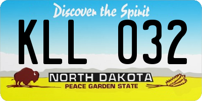 ND license plate KLL032