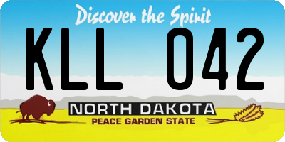 ND license plate KLL042