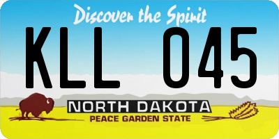 ND license plate KLL045
