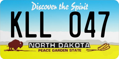 ND license plate KLL047