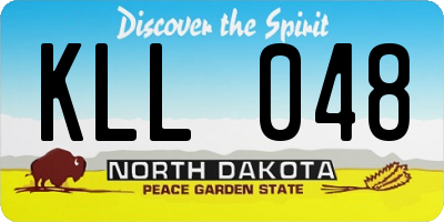 ND license plate KLL048