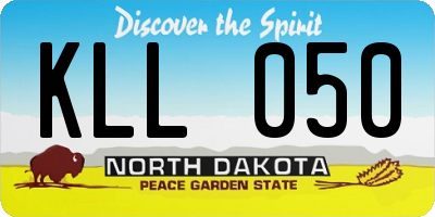 ND license plate KLL050