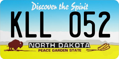 ND license plate KLL052