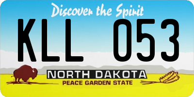 ND license plate KLL053